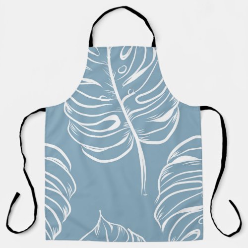 Tropical Leaf Abstract Seamless Greenery Apron