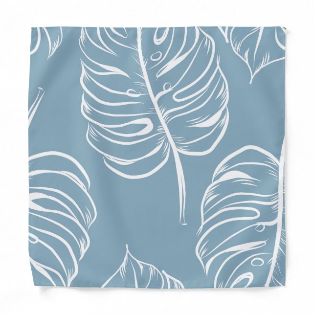 Tropical Leaf Abstract: Seamless Greenery. Bandana (Front)