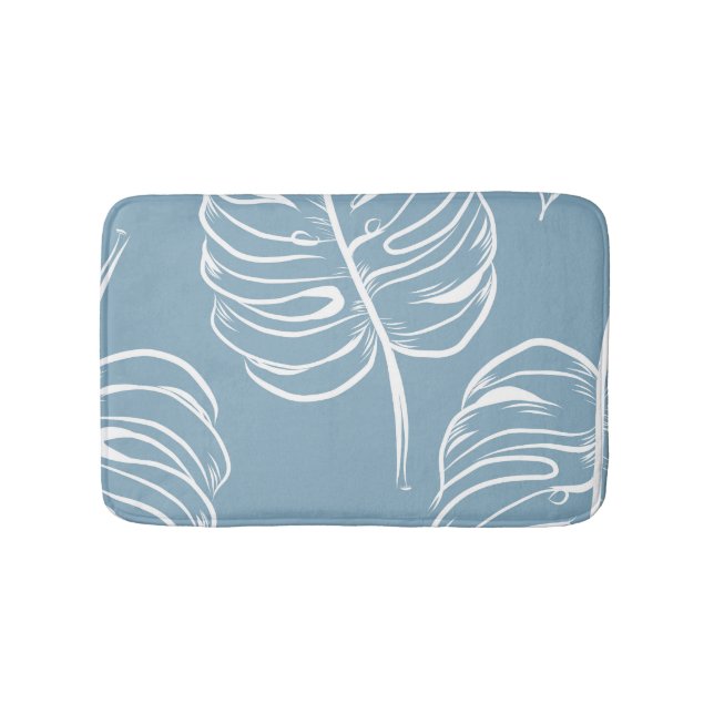 Tropical Leaf Abstract: Seamless Greenery. Bath Mat (Front)