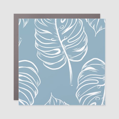 Tropical Leaf Abstract Seamless Greenery Car Magnet