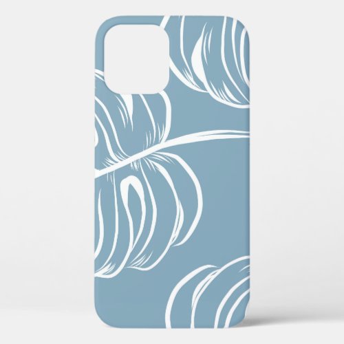 Tropical Leaf Abstract Seamless Greenery iPhone 12 Case