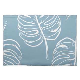 Tropical Leaf Abstract: Seamless Greenery. Cloth Placemat