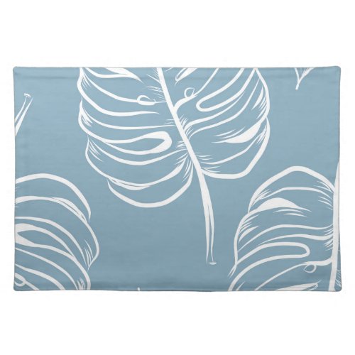Tropical Leaf Abstract Seamless Greenery Cloth Placemat