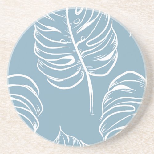 Tropical Leaf Abstract Seamless Greenery Coaster