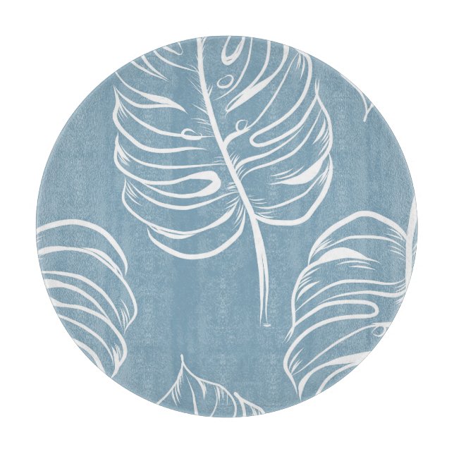 Tropical Leaf Abstract: Seamless Greenery. Cutting Board (Front)