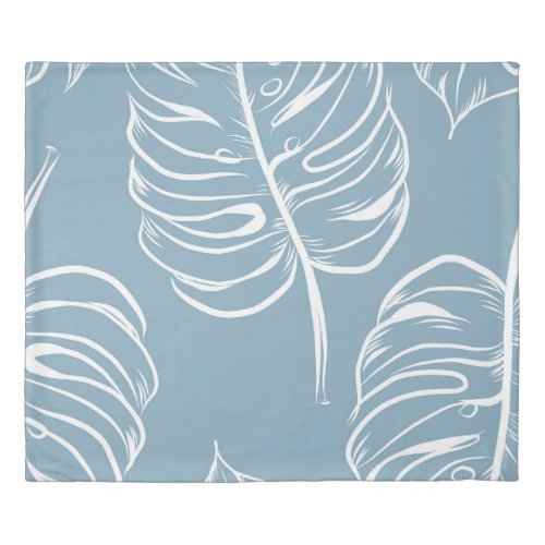 Tropical Leaf Abstract Seamless Greenery Duvet Cover