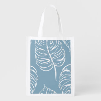 Tropical Leaf Abstract: Seamless Greenery. Grocery Bag
