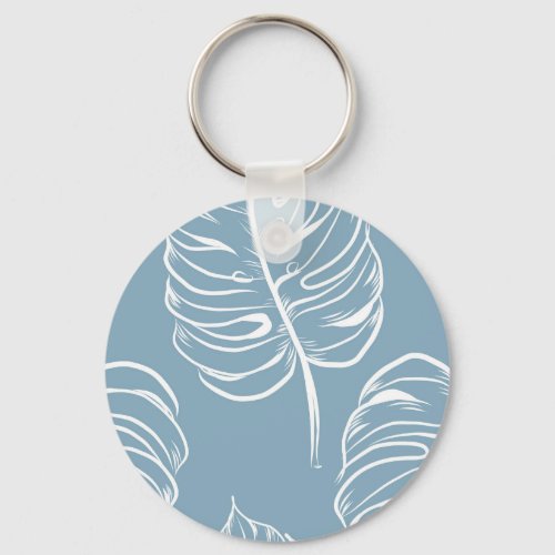 Tropical Leaf Abstract Seamless Greenery Keychain