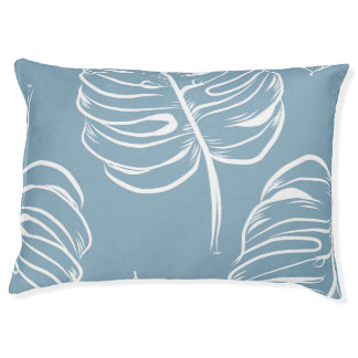 Tropical Leaf Abstract: Seamless Greenery. Pet Bed