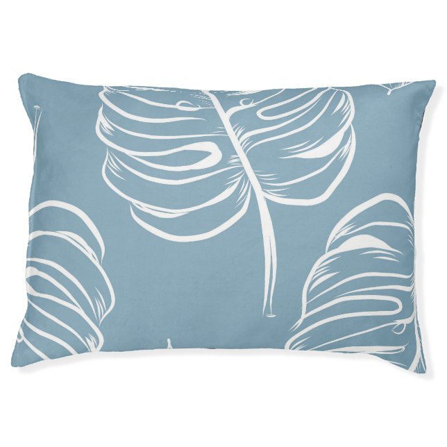 Tropical Leaf Abstract: Seamless Greenery. Pet Bed (Front)