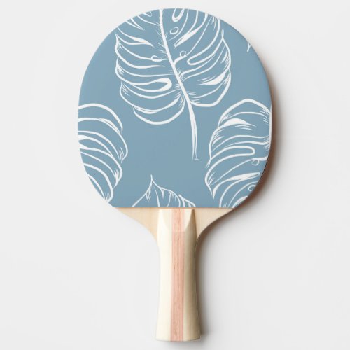 Tropical Leaf Abstract Seamless Greenery Ping Pong Paddle