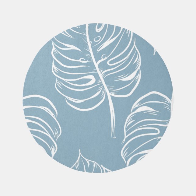 Tropical Leaf Abstract: Seamless Greenery. Rug (Front)