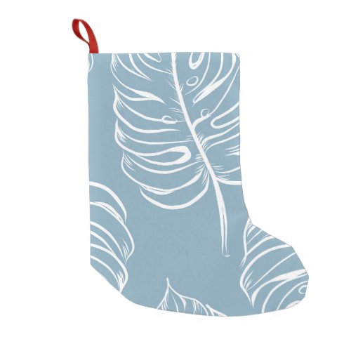 Tropical Leaf Abstract Seamless Greenery Small Christmas Stocking
