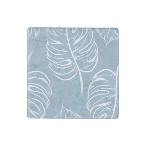 Tropical Leaf Abstract Seamless Greenery Stone Magnet
