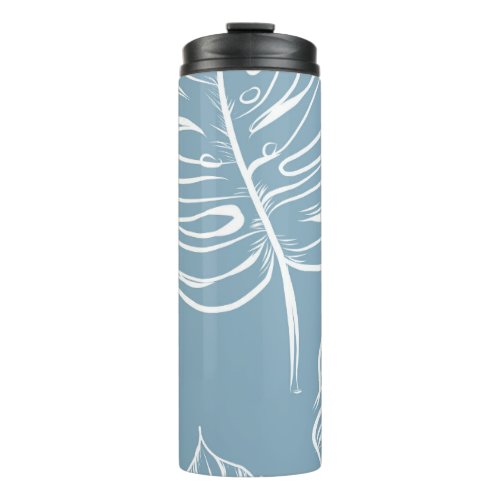 Tropical Leaf Abstract Seamless Greenery Thermal Tumbler
