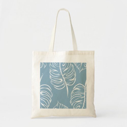 Tropical Leaf Abstract Seamless Greenery Tote Bag