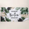 Tropical leaf and gold family vacation elegant