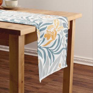 Tropical leaf Floral pattern design Long Table Runner