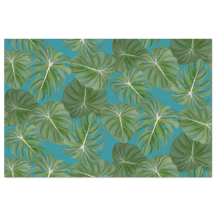 Tropical Leaf Jungle Greenery Beach Decoupage Tissue Paper Zazzle