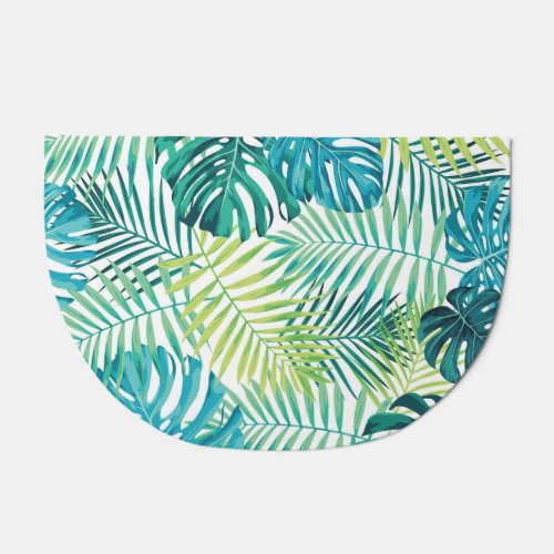 Tropical Leaf Monstera Seamless Design Doormat