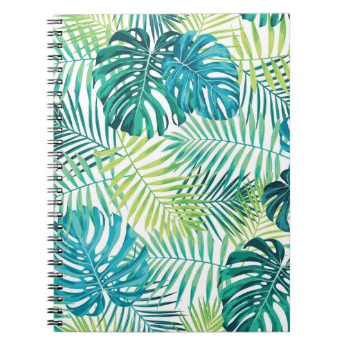 Tropical Leaf Monstera Seamless Design Notebook