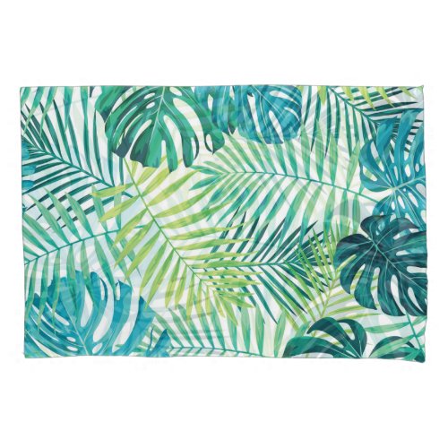Tropical Leaf Monstera Seamless Design Pillow Case
