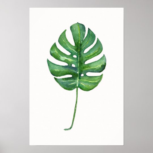 tropical_leaf_monstera_watercolor_poster re4d2e53fb1fc44eab4bce79260657780_wv0_8byvr_540