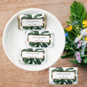Tropical Leaf Monstera Wedding  Hershey's Miniatures