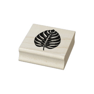 Tropical leaf , Nature Plant Garden Art Rubber Stamp