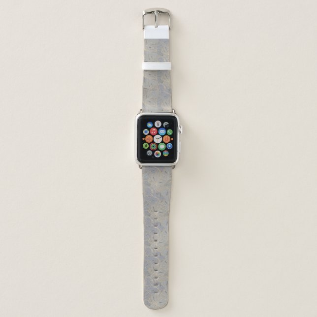 Tropical Leaf Pattern Apple Watch Band (Front)