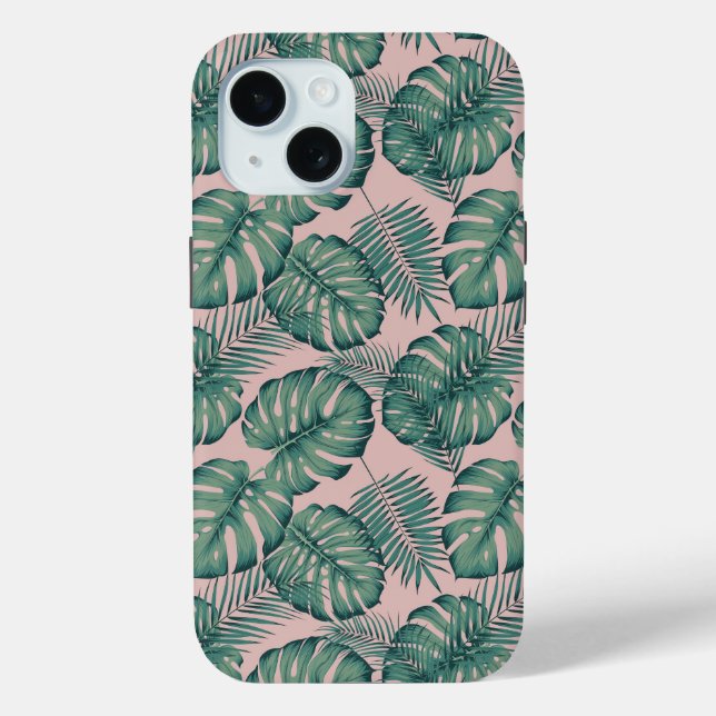 Tropical Leaf Pattern Case-Mate iPhone Case (Back)