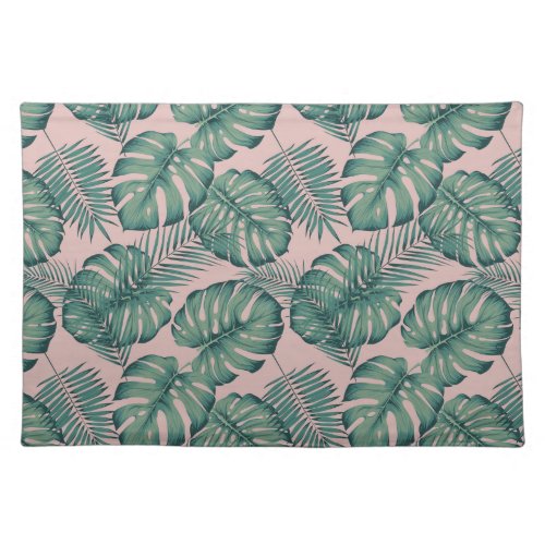 Tropical Leaf Pattern Cloth Placemat