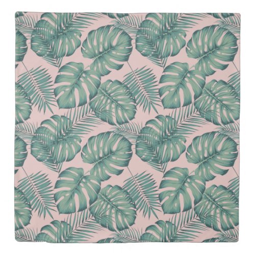 Tropical Leaf Pattern Duvet Cover