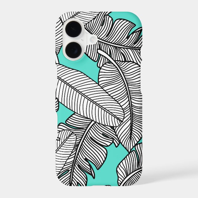 Tropical Leaf Pattern iPhone Case (Back)
