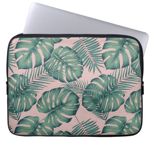 Tropical Leaf Pattern Laptop Sleeve