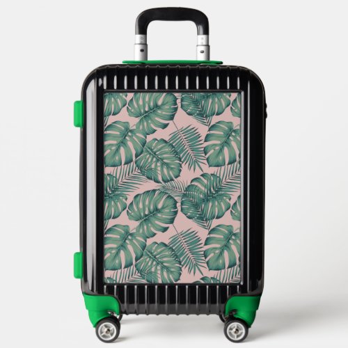 Tropical Leaf Pattern Luggage