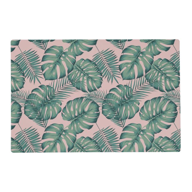 Tropical Leaf Pattern Placemat (Front)