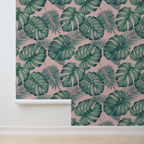 Tropical Leaf Pattern Wallpaper