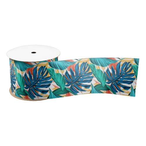 Tropical Leaf Potpourri  Satin Ribbon