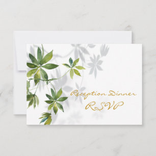 Tropical Leaf Shadow Reception Dinner RSVP