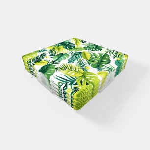Tropical Leaf Story – Monstera & Banana Leaf  Coaster Set