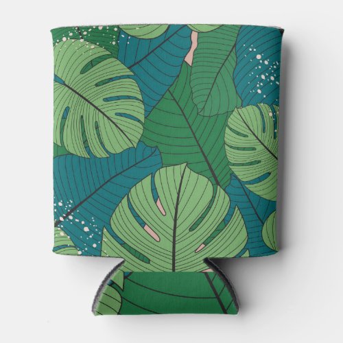 Tropical Leaf Tapestry Vintage Verdure Can Cooler