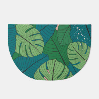 Tropical Leaf Tapestry: Vintage Verdure Doormat