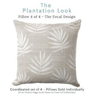 Tropical Leaf Throw Pillow