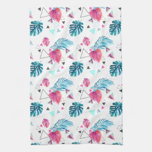 Tropical Leaf Triangle Pattern Towel