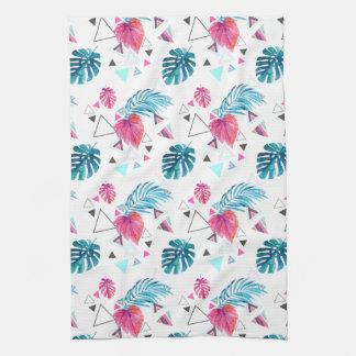 Tropical Leaf Triangle Pattern Towel