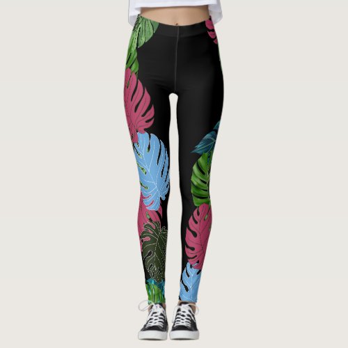 Tropical leafs leggings 