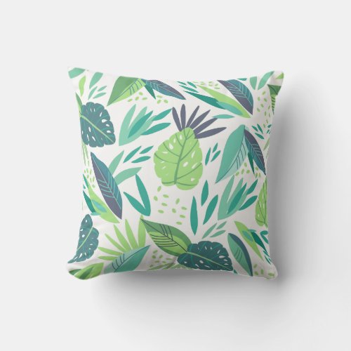 Tropical Leafs pattern Outdoor Pillow