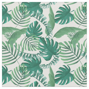 Tropical Leafy Print Fabric