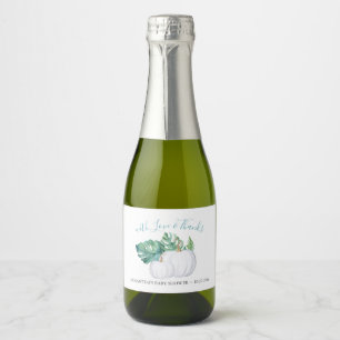 Tropical Leave White Pumpkin Sparkling Wine Label